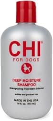 CHI for Dogs Deep Moisture Shampoo pH Balanced Hydrating Dog Shampoo Dry Skin Ionic Technology Soft Shiny Coat 16 FL OZ Made USA