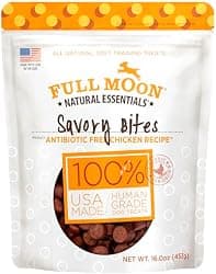Full Moon All Natural Human Grade Dog Treats, Essential Chicken Savory Bites, 16 Ounce