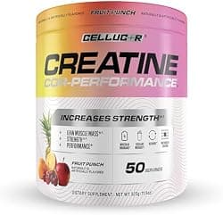 Cellucor Creatine Powder, Fruit Punch Flavor - Increases Strength, Lean Muscle Mass & Endurance, Micronized Creatine for Fast Absorption, 5g Creatine per Serving, 50 Servings