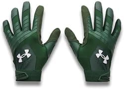Under Armour Men's Clean Up Baseball Gloves, (301) Forest Green/Forest Green/White, Small