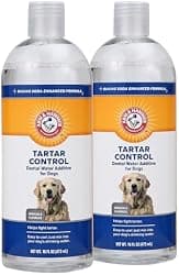 Arm & Hammer Clinical Care Dental Rinse for Adult Dogs, Odorless Flavorless Water Additive for Daily Plaque, Tartar, and Bad Breath Control, Baking Soda Enhanced Formula, 16 Fl Oz - 2 Pack