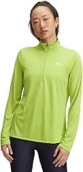 Under Armour Women's Tech Quarter Zip, (326) Green Vibe / / White, Small