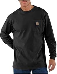 Carhartt Men's Dearborn Loose LS T-Shirt, Black, Medium