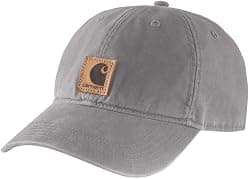 Carhartt Mens Canvas Baseball Cap, Asphalt, One Size US