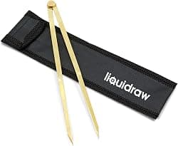 Liquidraw Solid Brass Navigation Divider 8" (20cm) | Single Handed Marine Nautical Plotting Tool | Professional Navigational Instrument for Drafting, Maritime Measurement & Technical Drawing