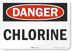 SmartSign "Danger - Chlorine" Label | 7" x 10" 3M Reflective Laminated Vinyl