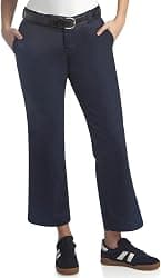 Dickies Women's Original 774 Work Pants – Low Rise Slim Fit Stretch Business Casual & Utility Pants, Size 16, Dark Navy V1