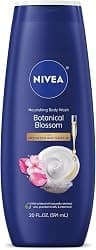 NIVEA Nourishing Botanical Blossom Body Wash with Nourishing Serum, Moisturizing Body Wash for Women, Enriched with Provitamin B5 and Vitamin E, 20 Fl Oz Bottle