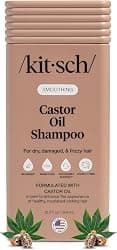 Kitsch Smoothing Castor Oil Liquid Shampoo – Nourishing Hair Shampoo for Women & Men – Smooths Dry, Damaged & Frizzy Hair – Clean, Bio-Based, Color-Safe Hair Care, Made in USA – 12.3 oz