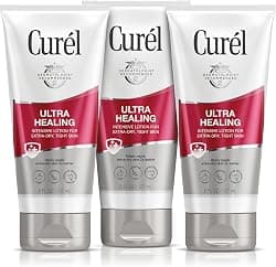 Curel Ultra Healing Intensive Fragrance-Free Lotion For Extra-Dry Skin, Ideal for Sensitive Skin, Cruelty Free, Paraben Free, Dermatologist Recommended, 6 Oz, Pack of 3