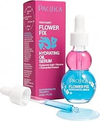 Pacifica Face Oil Serum - Flower Fix Bi-Phase Hydrating Skin Barrier - w/Hyaluronic Acid & Natural Botanical Ingredients - for Dry Sensitive Skin Vegan & Cruelty-Free Dermatologist Approved