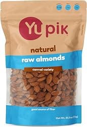 Yupik California Raw Almonds, Small Size, 2.2 lb, Gluten-Free, Kosher, Salt-Free, Source Of Protein, Fiber, Iron & Calcium, Healthy Snack, Packaging may vary