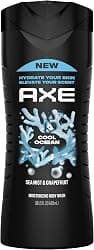 AXE Cool Ocean Men's Body Wash With Essential Oils 12H Refreshing Scent Body Wash For Men, Clean and Fresh Scent 16 oz