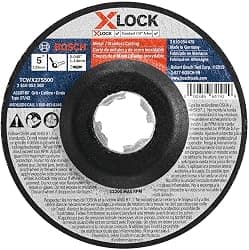 BOSCH TCWX27S500-25 5 in. x .045 in. X-Lock Arbor Type 27A (ISO 42) 60 Grit Fast Metal/Stainless Cutting Abrasive Wheel