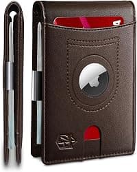 Zitahli Airtag-Wallet-Mens-Slim-RFID Blocking Wallet Leather with Money Clip Air Tag Wallet Card Holder Bifold Gifts for Men