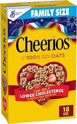 Cheerios, Heart Healthy Gluten Free Breakfast Cereal, Family Size, 18 oz