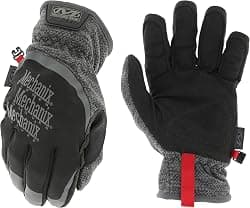 Mechanix Wear: ColdWork FastFit Winter Work Gloves with Elastic Cuff, Wind and Water Resistant, Fleece Insulated, Touch Capable Winter Gloves, For Mild Cold Weather (Black/Gray, Small)