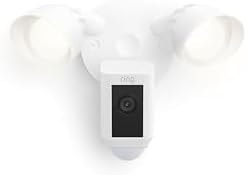 Ring Floodlight Cam Wired Plus, Outdoor Home or Business Security with Motion-Activated 1080p HD Video and Floodlights, White