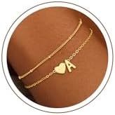 Fezodo Gold Initial Bracelets for Women Teen Girl Gifts Trendy Stuff