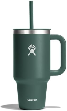 Hydro Flask 32 Oz Travel Tumbler with Handle, Lid and Straw - Insulated Stainless Steel in 32 Oz Fir