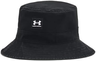 Under Armour Men's Branded Bucket Hat, (001) Black / / White, Medium/Large