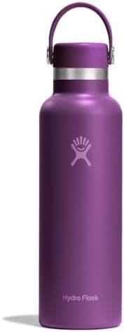 Hydro Flask Water Bottle - Insulated Stainless Steel - Non Spill, Leakproof in 21 Oz Beachplum Purple