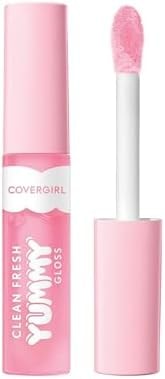 COVERGIRL Clean Fresh Yummy Lip Gloss, Sheer, Natural Scents, Vegan Formula - 150 Sugar Poppy, 0.33 fl oz