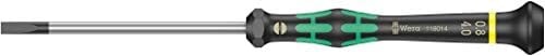 Wera 05118014001 Kraftform Micro 2035 Slotted Electronics Precision Screwdriver, 4mm Head, 80mm Blade Length
