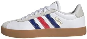 adidas Men's Vl Court 3.0, White/Pure Ruby/Mystery Ink, 4