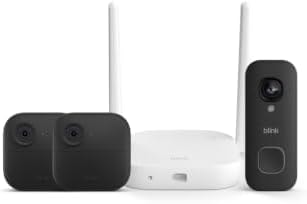 Blink Outdoor XR+ and Wired Doorbell 2K+ — Extended range wireless Outdoor 4 camera and 2K hardwired doorbell. Sync Module XR+ included — 2 camera system + doorbell