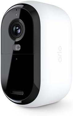 Arlo Essential Security Cameras Wireless Outdoor 1080p HD (2nd Gen, 2023 Release) - Battery Power, Person Recognition, Package Detection, Animated Preview, 1-Month Trial of Secure Plan, 1 Cam, White