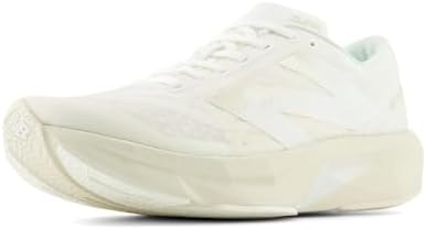 New Balance Men's FuelCell Rebel V4 Running Shoe, White/Linen/Sea Salt, 4 W