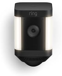 Like-New Ring Spotlight Cam Plus, Battery (newest model), Home or business security with HD video, Two-Way Talk, Color Night Vision, and Security Siren, Black