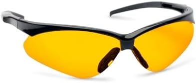 Walker's Crosshair Sport Shooting Glasses - Lightweight Impact-Resistant Polycarbonate Lenses Soft Non-Slip Adjustable UV Protection Hunting Range Shooting Sports Glasses, Amber