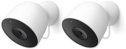 Google Nest Cam Outdoor (Wired, 2nd Gen) - Security Camera - Snow - 2 Pack