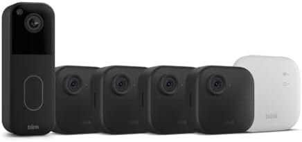 Blink Video Doorbell + Outdoor 4 XR – Wireless smart security cameras, two-year battery life, go up to 400 feet from your home with extended range. Sync Module XR included.
