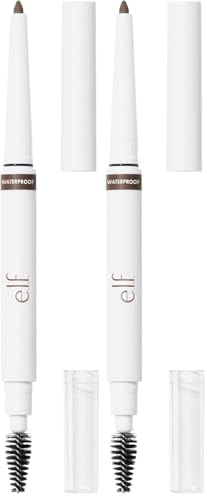 e.l.f. Brow Pencil, Neutral Brown | Waterproof | Long-Lasting | Pack of 2 | Vegan & Cruelty-Free