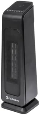 Comfort Zone 23-Inch Digital Oscillating Tower Space Heater – 1500W Portable Ceramic Heater with Remote Control, Programmable Thermostat, 12H Timer, ECO Mode & Safety Protection for Bedroom or Home