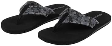 Volcom Men's Daycation Flip Flop Sandal – Soft Brushed Recliner Comfort Foam Footbed, Dark Camo, 11
