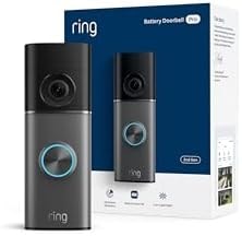 Ring Battery Doorbell 4K Pro (newest model), Retinal 4K with wide-angle video, up to 10x Enhanced Zoom, Night Vision, and Quick Release Ultra Battery Pack, Deep Silver