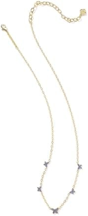 Kendra Scott 14k Gold-Plated Lillia Crystal Strand Necklace in Blue Crystal, Fashion Jewelry for Women