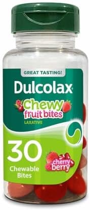 Dulcolax Saline Laxative Chewy Fruit Bites, Cherry Berry Flavor, 30-Count
