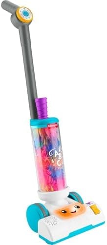 Fisher-Price Toddler Toy Laugh & Learn 2-in-1 Vacuum with Duster, Lights & Learning Songs for Pretend Play Kids Ages 2+ Years