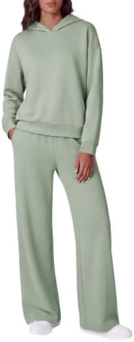 Ekouaer 2 Piece Sets for Women Matching Lounge Sets Sweatsuits Hoodie