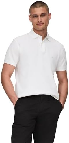 Tommy Hilfiger Men's 1985 Classic Short Sleeve Polo White