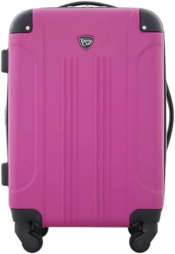 Travelers Club Chicago Hardside Expandable Spinner Luggage, Fuchsia, 22" Carry-On
