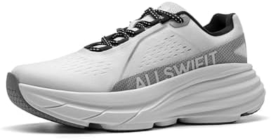 ALLSWIFIT Women's Breathable Cushion Fashion Sneakers,White,8