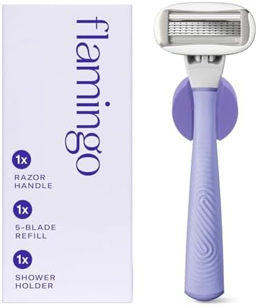 Flamingo Razors for Women - Razor Handle and Blade Refill - Lilac
