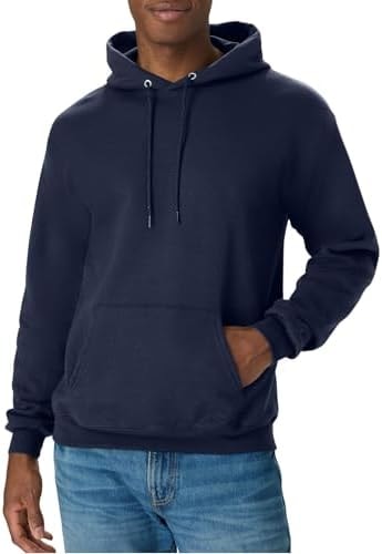 Hanes mens Pullover Ecosmart Hooded athletic sweatshirts, Navy, X-Large US