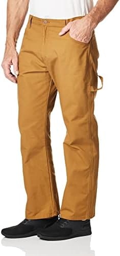 Dickies Men's Relaxed Straight Fit Lightweight Duck Carpenter Jean, Brown Duck, 34W x 34L
